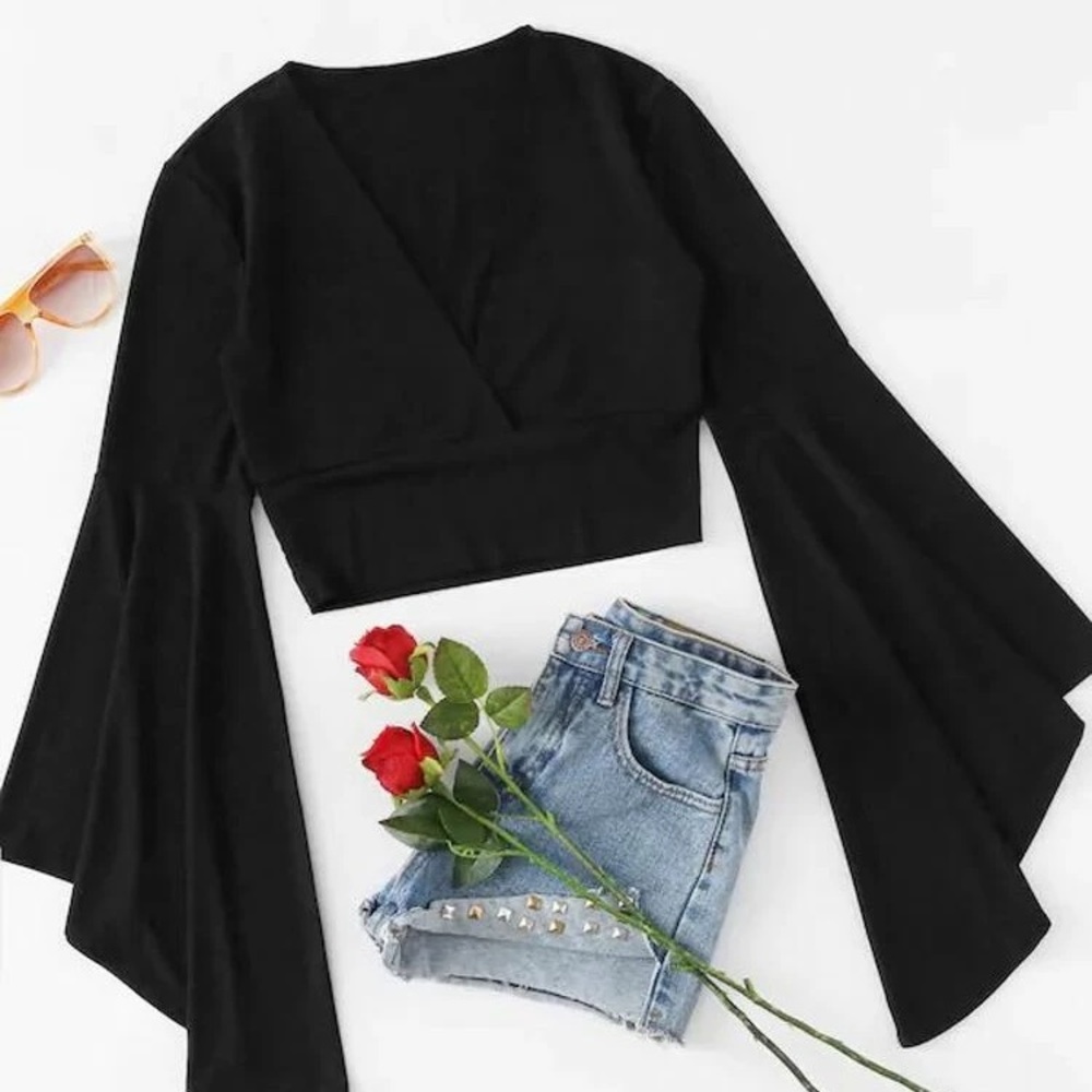 Cute wrap crop top